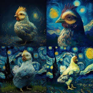 Inteligenta Artificiala si Arta - Gaina in stilul lui Van Gogh